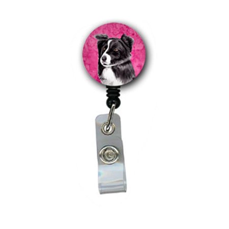 TEACHERS AID Border Collie Retractable Badge Reel Or Id Holder With Clip TE758013